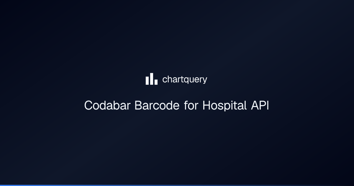 Codabar Barcode for Hospital API