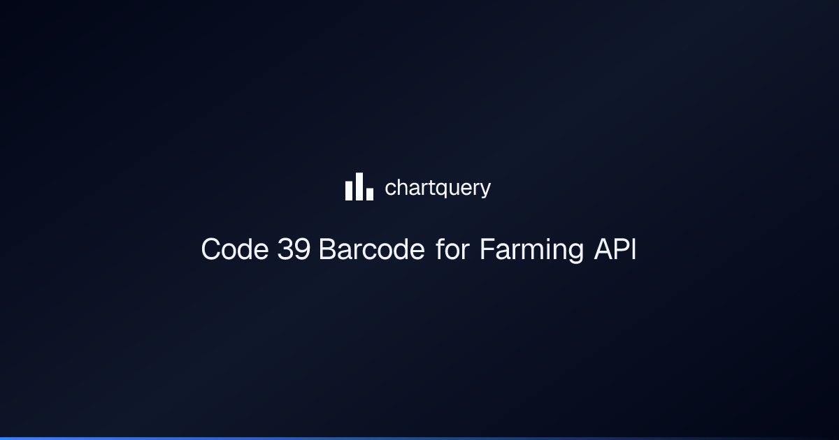 Code 39 Barcode for Farming API