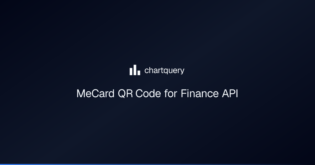 MeCard QR Code for Finance API