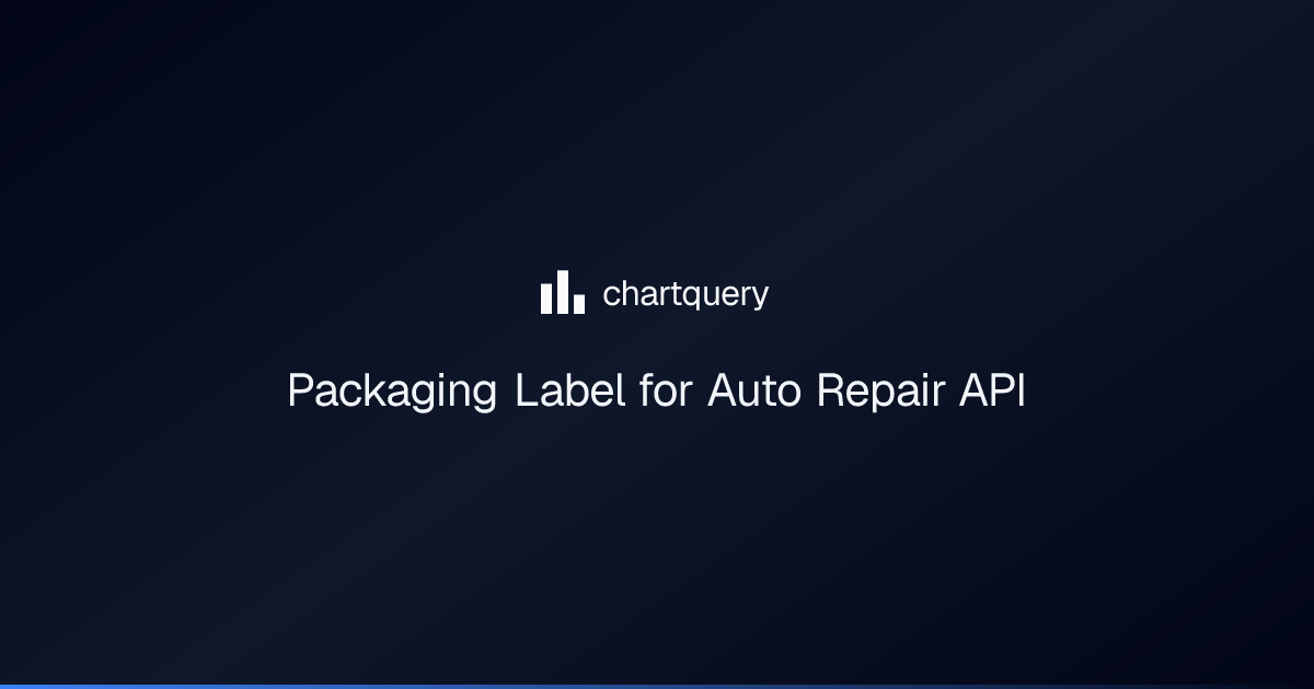 Packaging Label for Auto Repair API