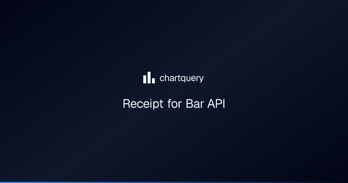 Receipt for Bar API