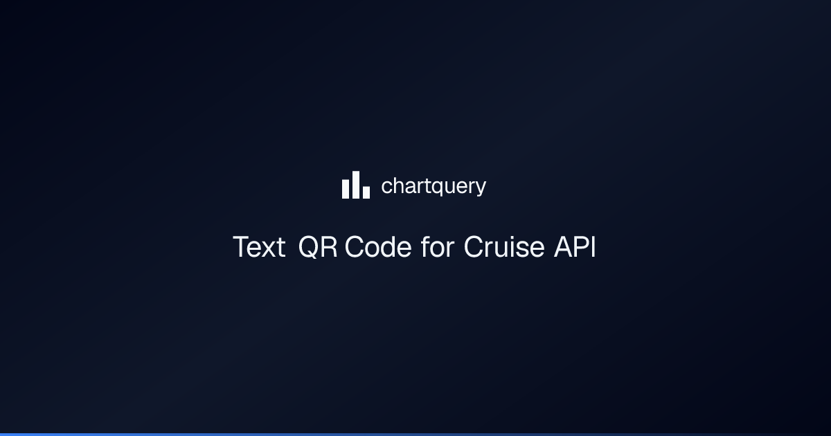 Text QR Code for Cruise API