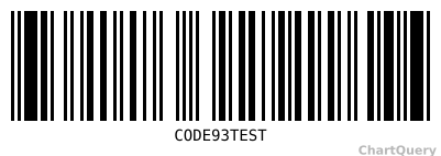 Code 93 Barcode for Library API, live preview generated by ChartQuery